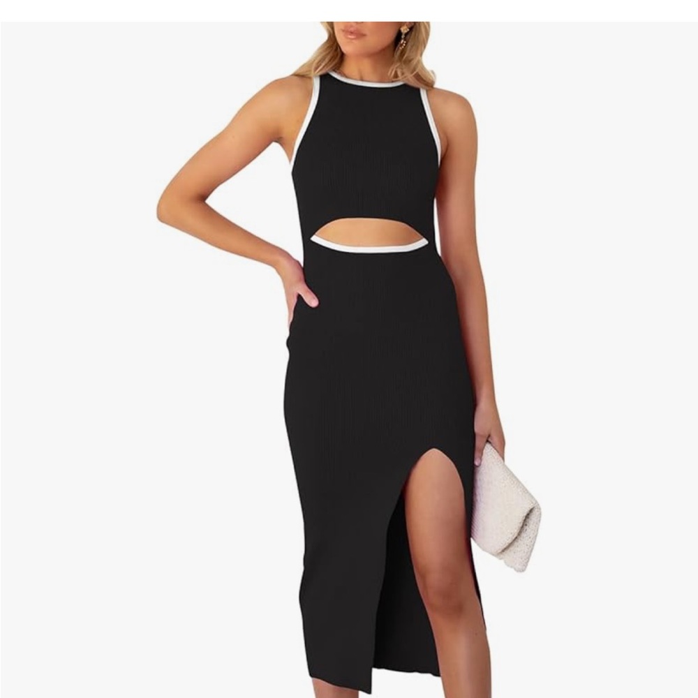 Black cut out dress